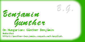 benjamin gunther business card